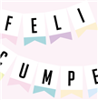 Banderín Pastel FELIZ CUMPLEANOS